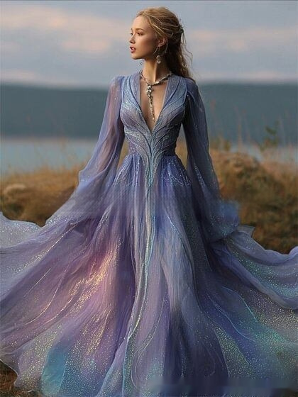 Womens Retro Bohemian Rose-Embroidered Loose Linen Maxi Dress - Image 4