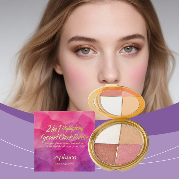 Everyday Portable Multi-use Natural Makeup Palette For Eyes And Cheeks