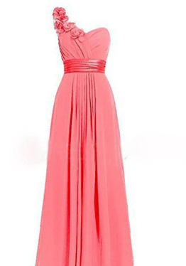 Women's Multi Colored Slanted Neck Sleeveless Strapless Long Dress - Image 9