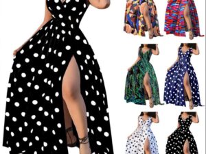 Sexy Dresses Women Party Ladies Belt Plus Size Forked Club Dresses