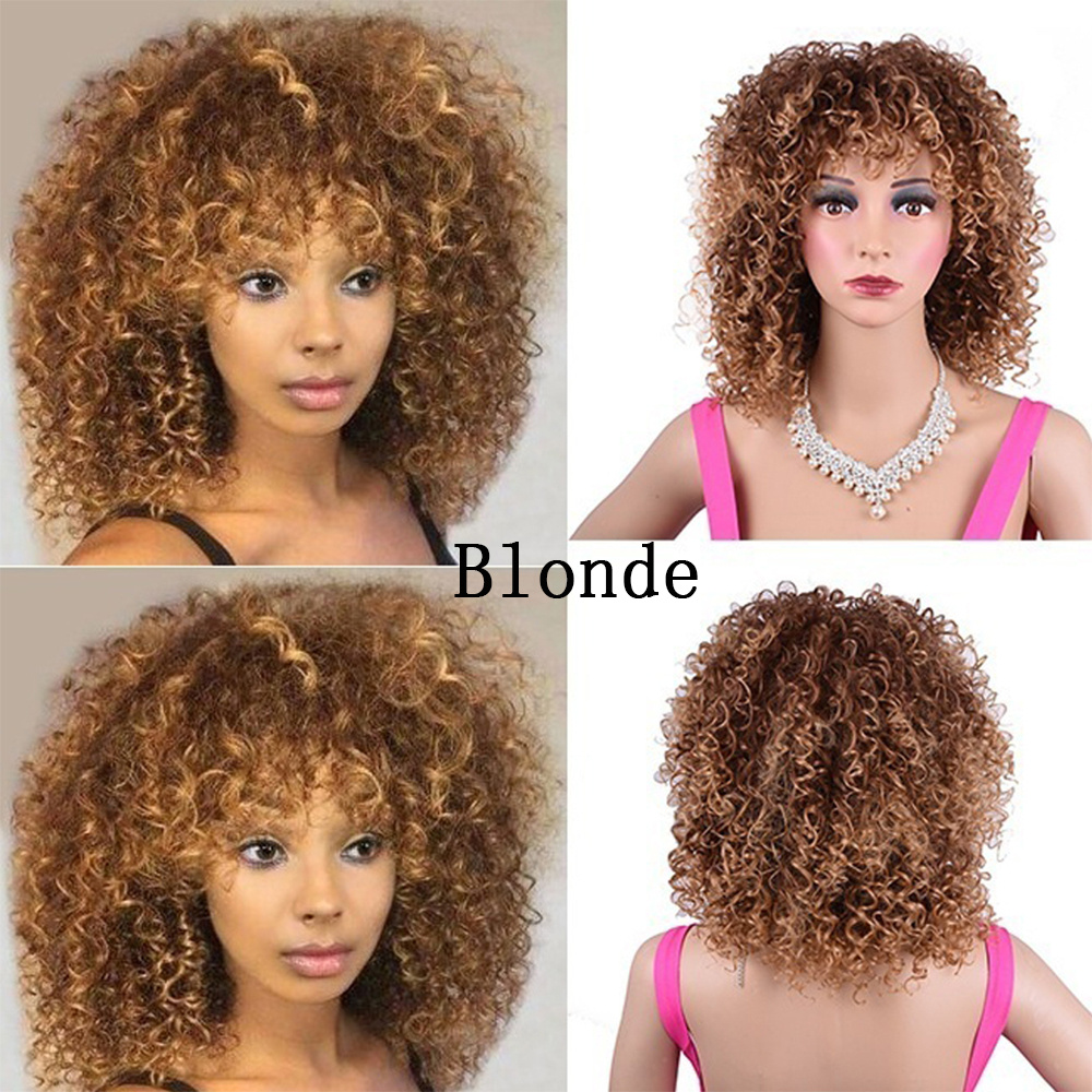Synthetic Afro Curly Wig African Wigs For Black Women - Image 5