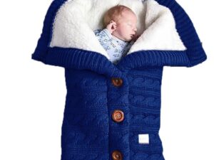 Sleeping Bag Swaddling Stroller Sleeping Bag Button Sleeping Bag Fleece-lined Extra Thick Anti-kick Quilt