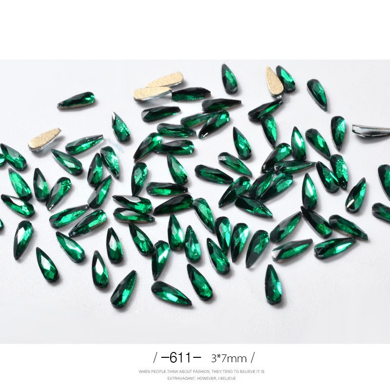 10Pcs 3D Nail Art Rhinestones Long Water Drop Shaped Glitter Nail Art Decorations Accessoires Nail Supplies - Image 3