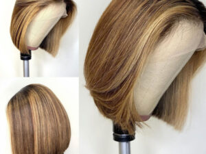 Side split color wig