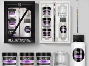 Nail Powder Acrylic System Kit Professional Nail Art Tool Set Contain Glass Cup Acrylic Liquid Extention Carving Manicure