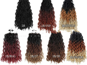 Ombre Curly Crochet Hair Synthetic Braiding Hair Extensions