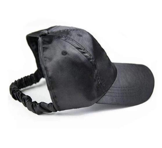 Satin Backless Ponytail Hat Baseball Women