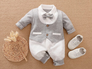 Gentleman's Baby Clothes, Long-sleeved Baby Clothes, Gentleman's Romper