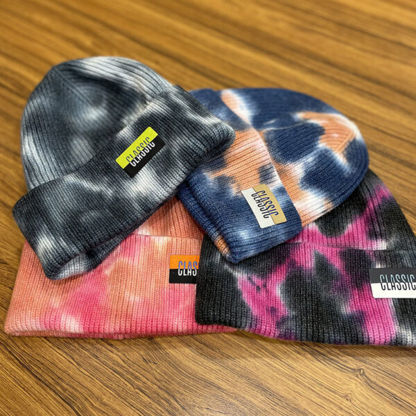 Pad Dyed Letters Knitted Wool Hat Women