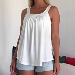 Womens Strappy Casual Sleeveless Tank Top With 3D Digital Graffiti Print