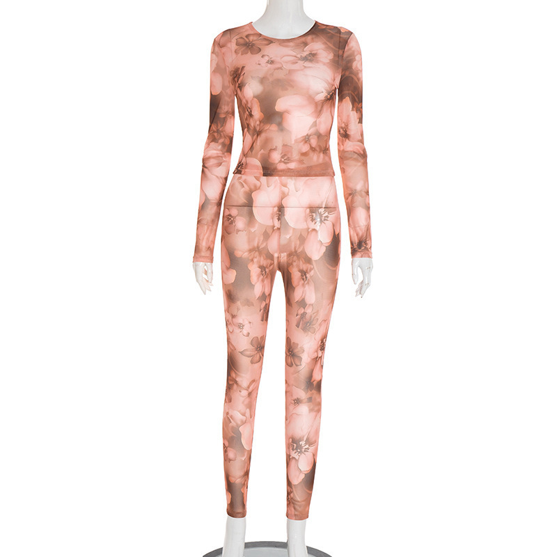 Fashion Sexy Floral Print Leggings Set For Women 6 Fashion Sexy Floral Print Leggings Set For Women - Image 6