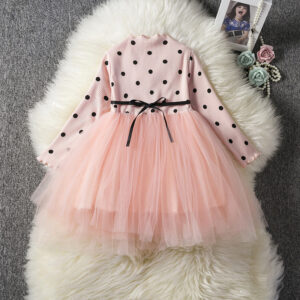 BABYNBEAUTY-Where Cuteness Meets Radiance for Your Little one - BabynBeauty 110 Baby Girls Spring Winter Long Sleeve Tutu Lace Dresses Infantil Newborn 1st Birthday Party Clothes Christening Gown Casual Wear
