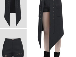 Rock Dark Punk Shorts Skirt For Women