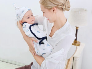 Cotton Baby Towel Anti-startle Swaddling Sleeping Bag Containing Beanie