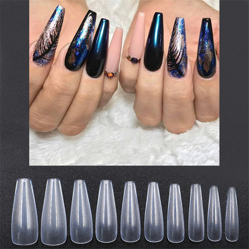 500 tablets of transparent natural color ballet fake nails - Image 2