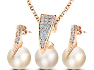 2-piece faux pearl necklace set
