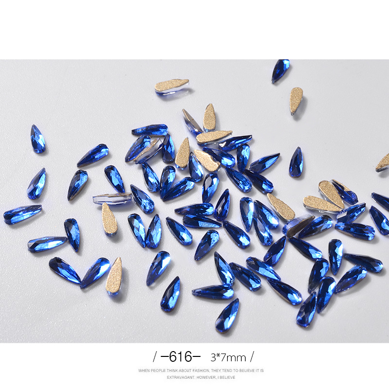 10Pcs 3D Nail Art Rhinestones Long Water Drop Shaped Glitter Nail Art Decorations Accessoires Nail Supplies - Image 8