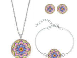 Mandala Flower Time Gemstone Necklace