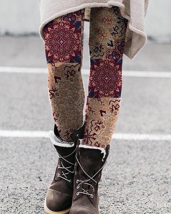 Hawaiian Style Digital Printing 3D Leggings For Men And Women - Image 7