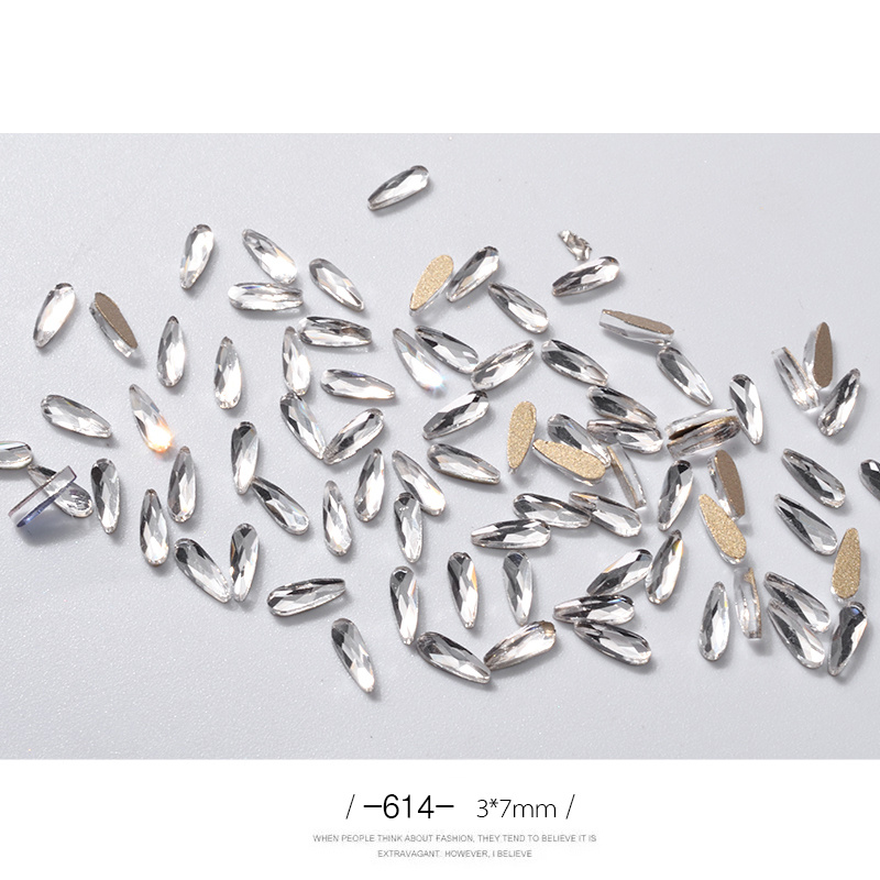 10Pcs 3D Nail Art Rhinestones Long Water Drop Shaped Glitter Nail Art Decorations Accessoires Nail Supplies - Image 6