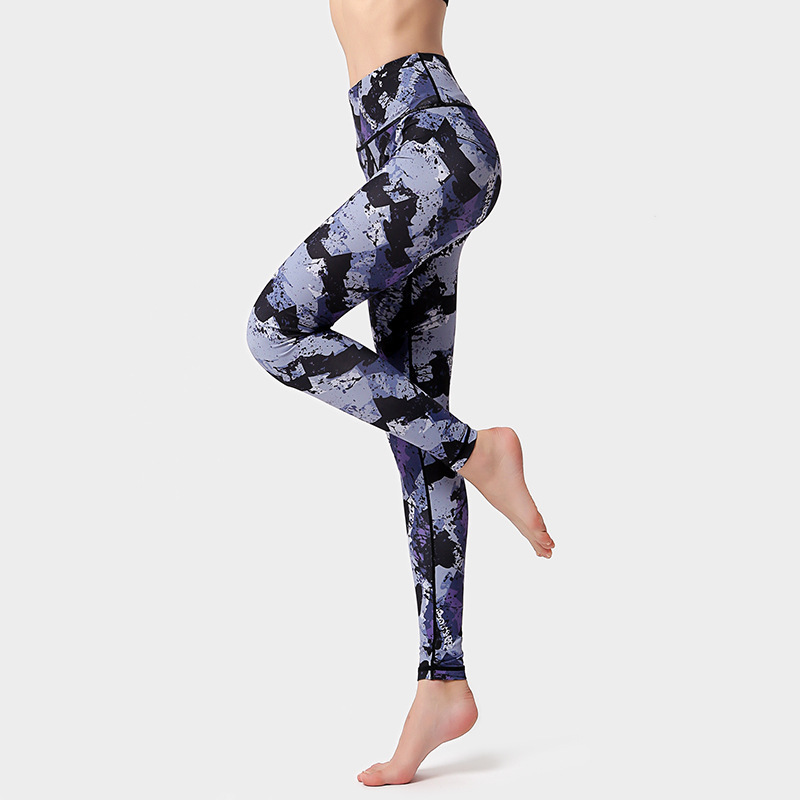 Fashion Flowers Print Leggings High Waist Hip Lifting Yoga Pants For Women Sports Running Fitness Trousers - Image 6