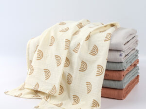 Double-layer Crepe Baby Cover Blanket Swaddling Baby Gauze Towel Newborn Package Combination