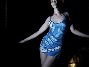 Spicy Girl Y2K Electronic Keyboard Print Slip Dress