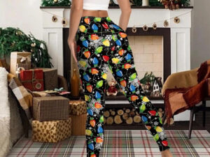 Christmas Printed Sports Yoga Elastic Leggings For Women