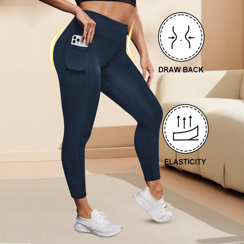 High-Waisted Plus-Size Yoga Leggings For Women Butt-Lifting And Body-Hugging Fit For Fitness - Image 7