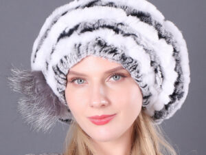 New Korean Rex Rabbit Hair Hat For Women