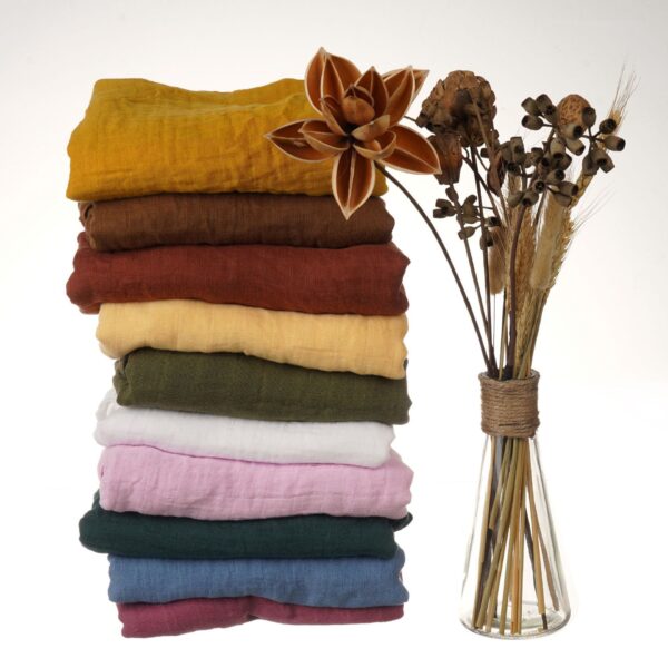 Newborn Baby Pure Cotton Gauze Solid Color Swaddling Bath Towel Covering Blanket