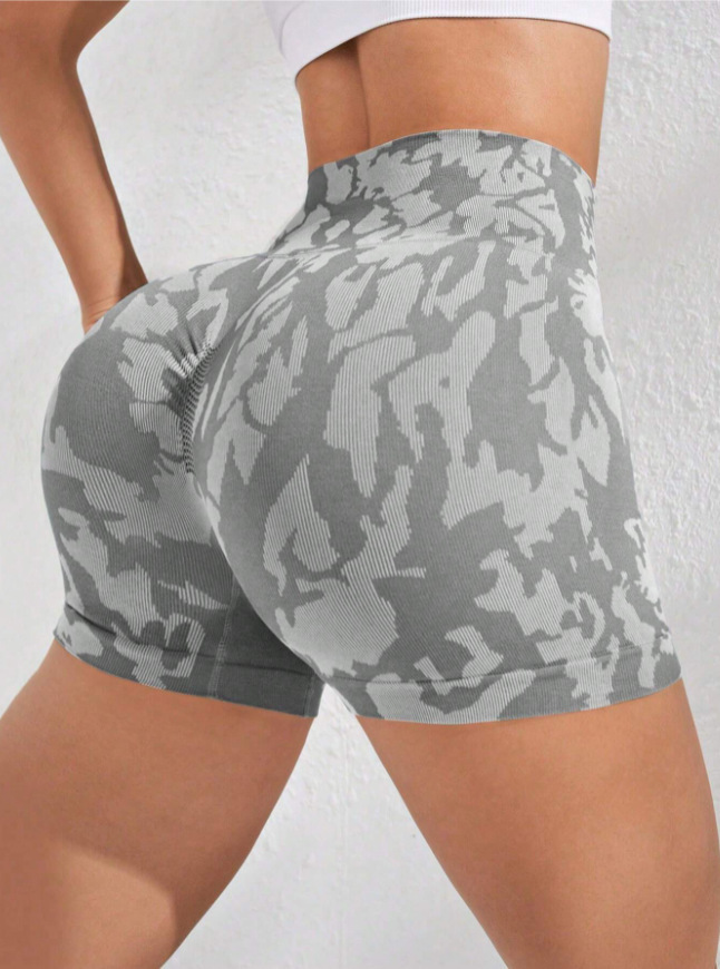 Fashion Tie-dye Tight Yoga Shorts For Women - Image 5