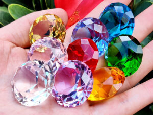 Toy Ten-color Glass Crystal Gem Gift Box Ten-grid Box