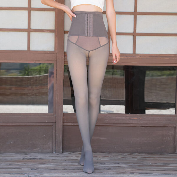 Front Row Buttons High Waist Shaping Leggings For Women