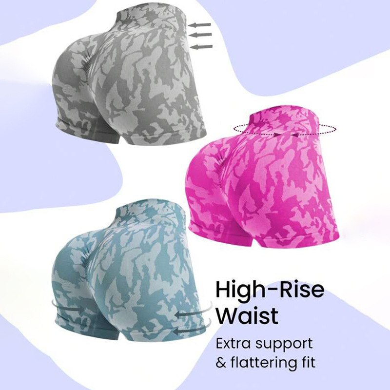 Fashion Tie-dye Tight Yoga Shorts For Women - Image 7