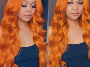 Real Hair Curtain Block Orange Europe And America