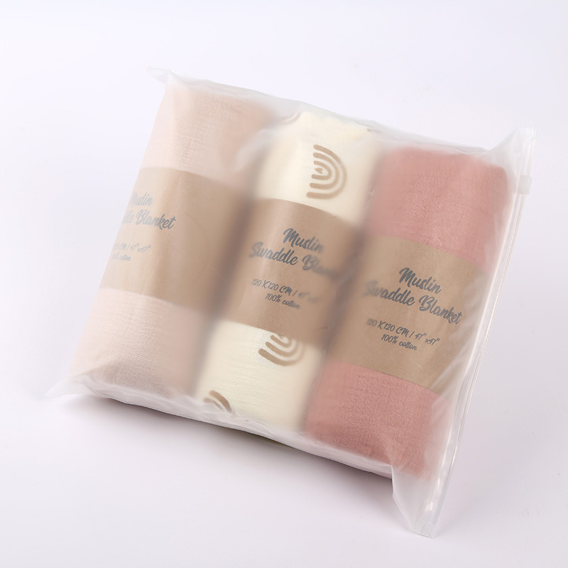 Double-layer Crepe Baby Cover Blanket Swaddling Baby Gauze Towel Newborn Package Combination - Image 10