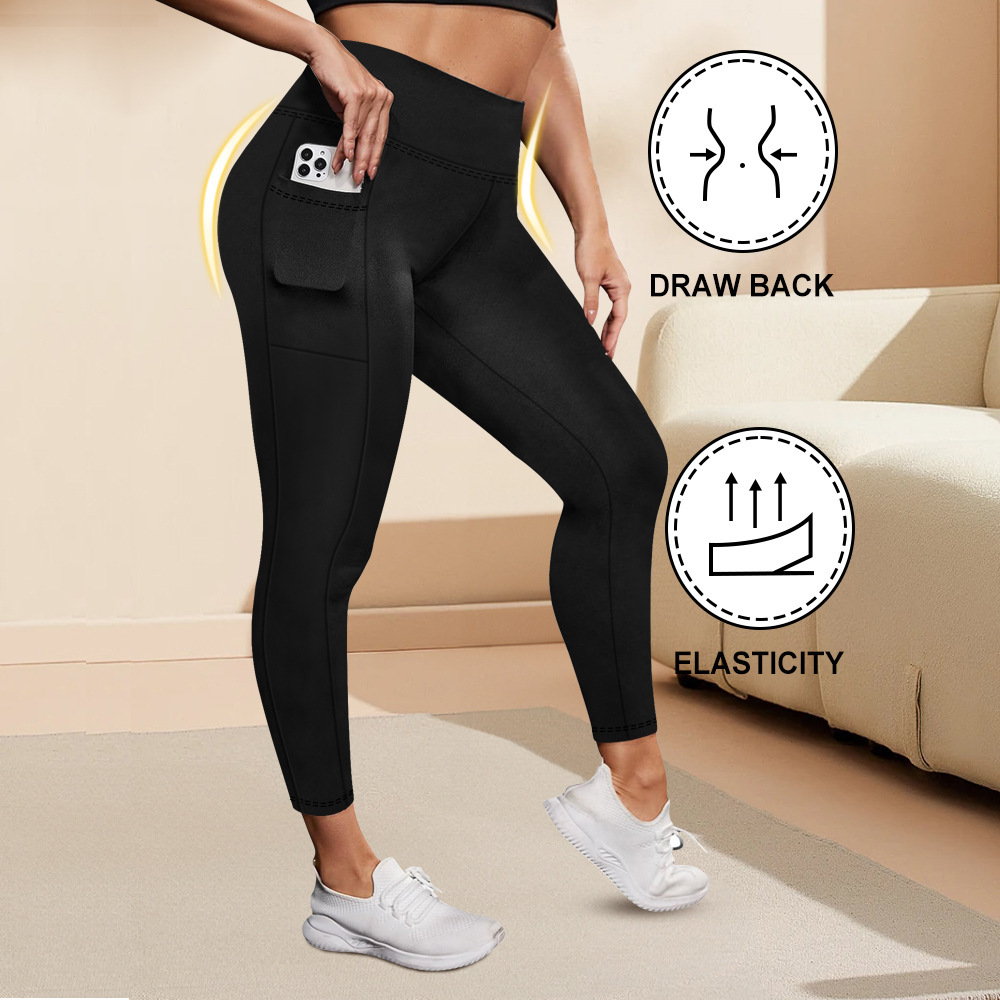 High-Waisted Plus-Size Yoga Leggings For Women Butt-Lifting And Body-Hugging Fit For Fitness - Image 4