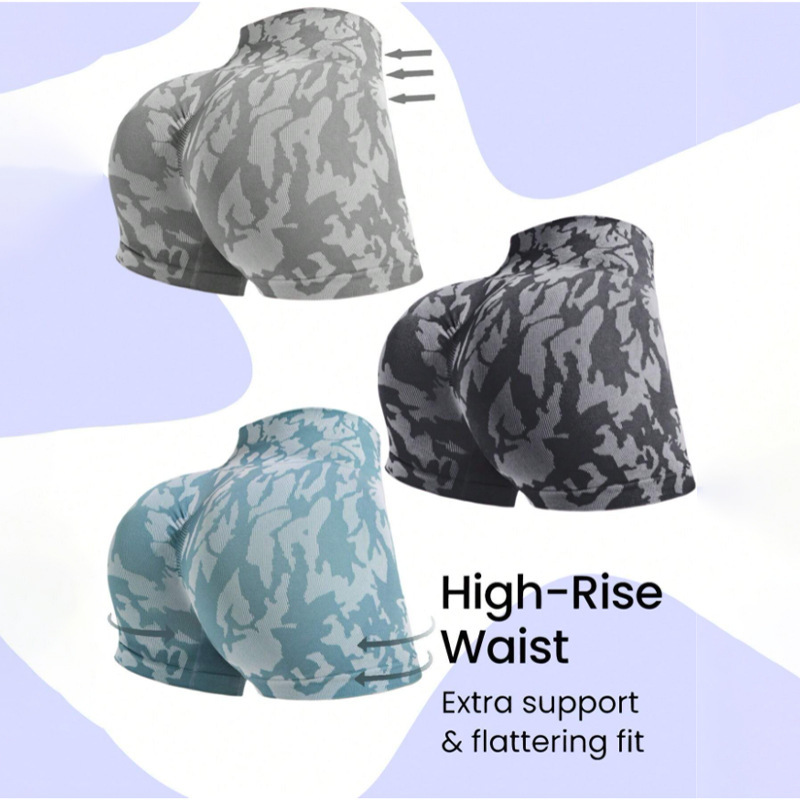 Fashion Tie-dye Tight Yoga Shorts For Women - Image 8