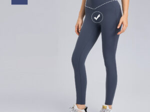 Cross-waistband Athletic Leggings For Women