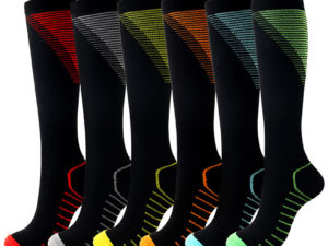 Color pattern V-shaped compression socks
