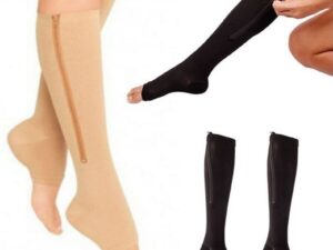 Plastic Calf Yoga Socks Compression Zipper Socks