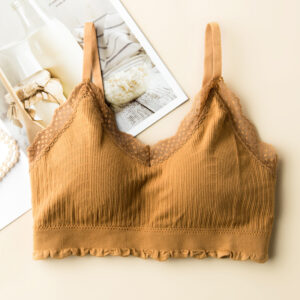 Beauty Back Sling Women's Lace Wireless Student Tube Top Push Up With Breast Pads Bra