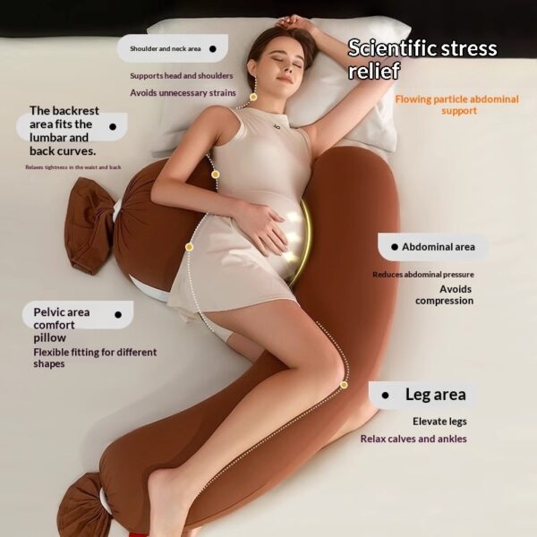 Pregnancy Pillow For Back Support Belly U-shaped Side-sleeping Body Pillow For Comfortable Sleep