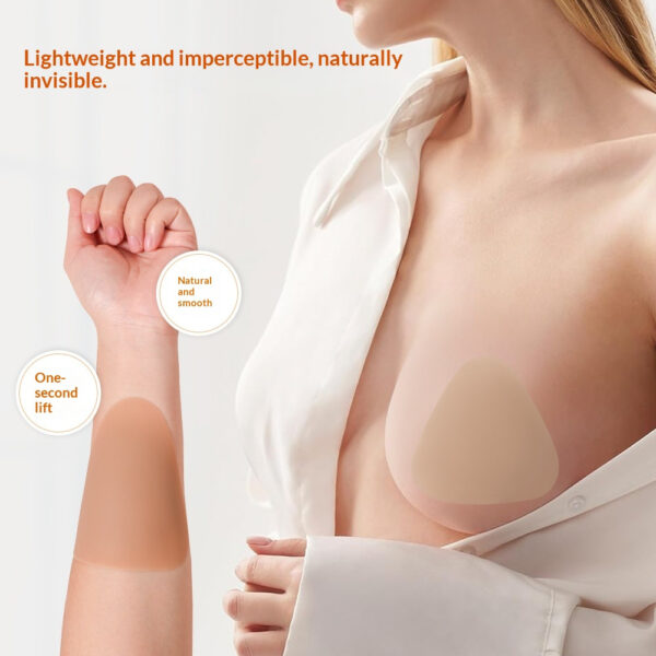 Triangular Pure Silicone Solid Breast Pads