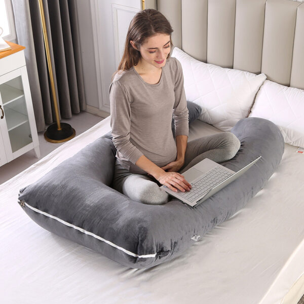 Straight Leg Conjoined U-shaped Pregnancy Pillow Crystal Velvet