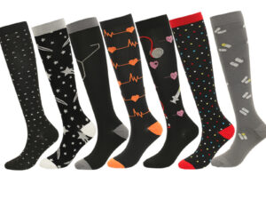 Fashion Calf Length Compression Socks
