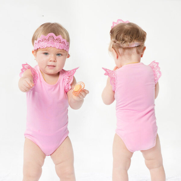 Baby Girl Sleeveless Wings Rompers Jumpsuit