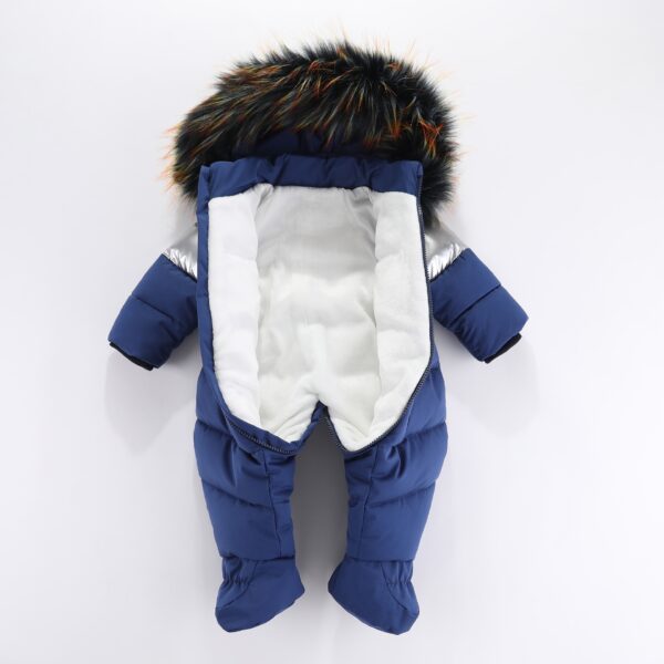 BABYNBEAUTY-Where Cuteness Meets Radiance for Your Little one - BabynBeauty 212 Winter Fur Collar Rompers Jumpsuit Children Thickened Warm Infant Rompers