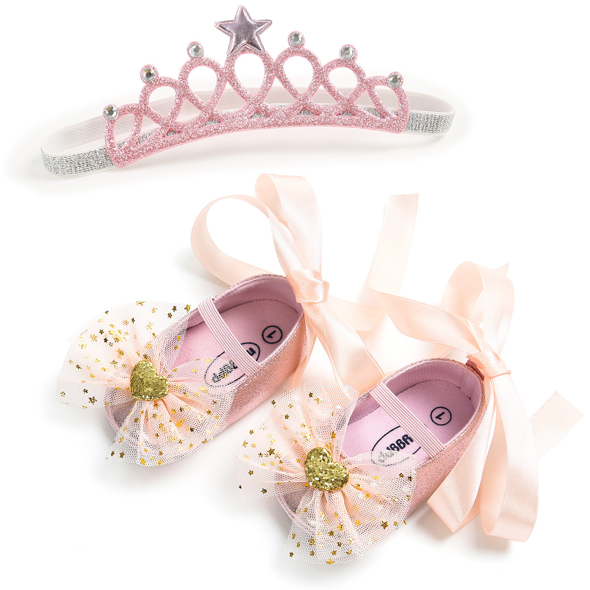 Baby Soft-soled Toddler Shoe Headwear 2-piece Set 2 Baby Soft-soled Toddler Shoe Headwear 2-piece Set - Image 2